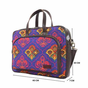 Shekhawati Decorative Pattern Laptop Bag for Women 4