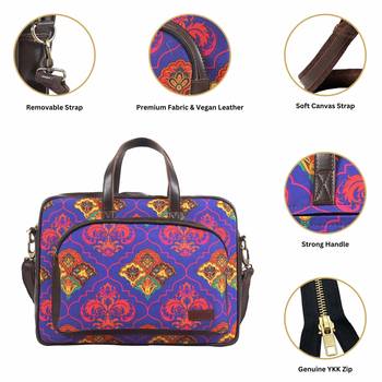 Shekhawati Decorative Pattern Laptop Bag for Women 5