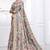 Grey Cotton Silk Floral Printed Saree with Unstitched blouse piece