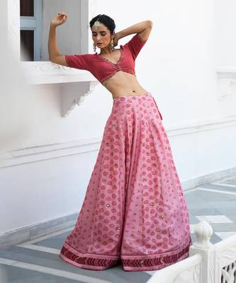 Watermelon Rouge Lehanga Set 1
