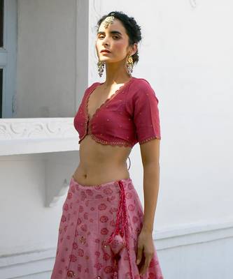 Watermelon Rouge Lehanga Set 3