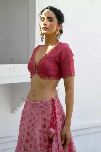 Watermelon Rouge Lehanga Set
