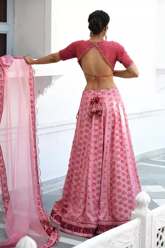Watermelon Rouge Lehanga Set
