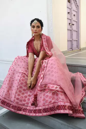 Watermelon Rouge Lehanga Set