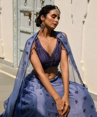 Midnight Blue Lehanga Set 5