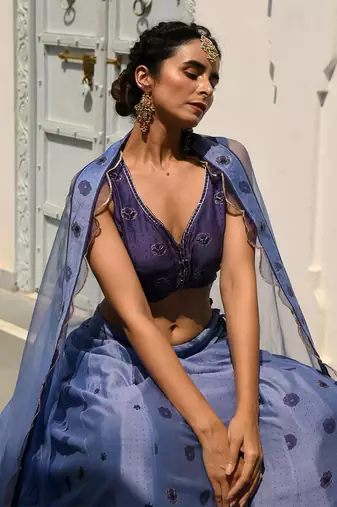 Midnight Blue Lehanga Set