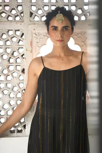 Vintage Sparkling Kurta Pants Set