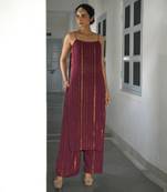 Garnet Sparkling Kurta Pants Set