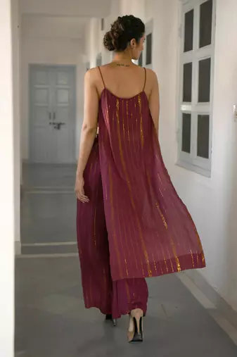 Garnet Sparkling Kurta Pants Set