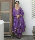 Dazzling Violet Kurta Set