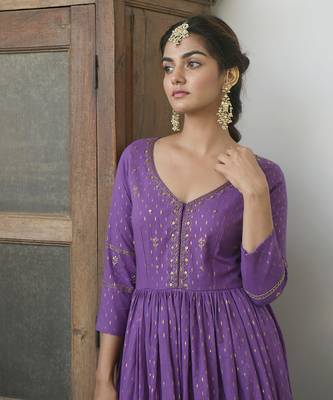 Dazzling Violet Kurta Set 2