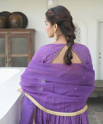 Dazzling Violet Kurta Set 3