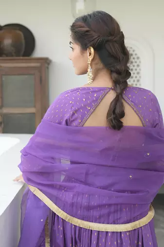 Dazzling Violet Kurta Set