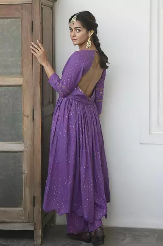 Dazzling Violet Kurta Set