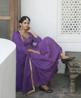 Dazzling Violet Kurta Set 5