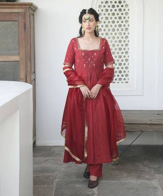 Cherry Sangria Kurta Set 1