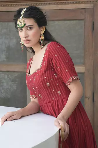 Cherry Sangria Kurta Set