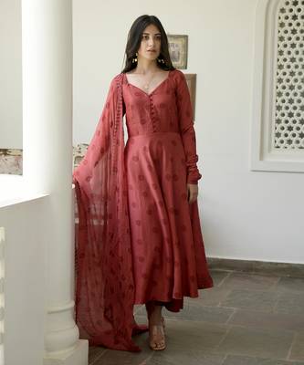 Dark Amber Kurta Set 1
