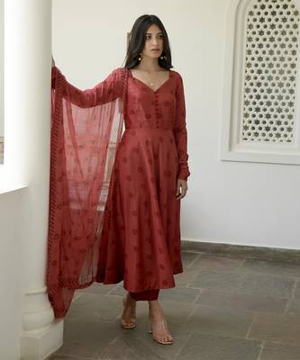 Dark Amber Kurta Set 2