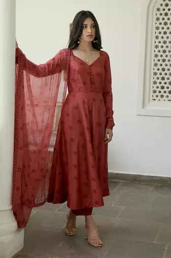 Dark Amber Kurta Set