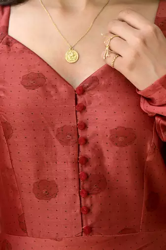Dark Amber Kurta Set