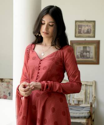 Dark Amber Kurta Set 6
