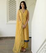 Mustard & Cornflower  Kurta Set