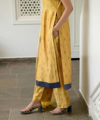 Mustard & Cornflower  Kurta Set 5