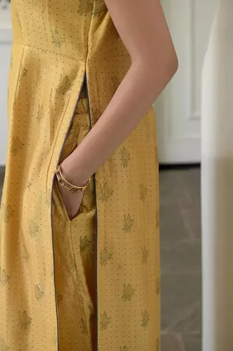 Mustard & Cornflower  Kurta Set