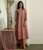 Salmon & Cinnamon Kurta Set