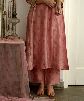 Salmon & Cinnamon Kurta Set 2