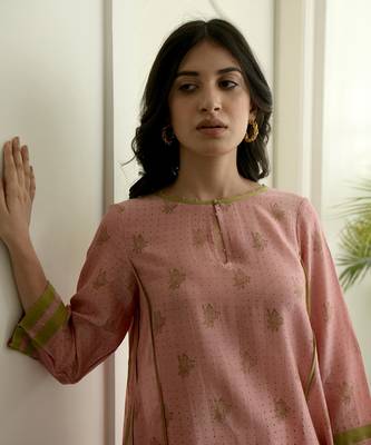 Salmon & Cinnamon Kurta Set 6