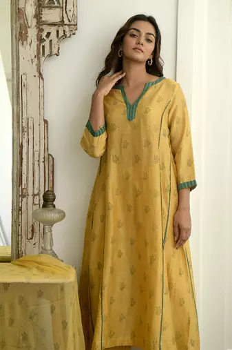 Mustard & Cinnamon Kurta Set