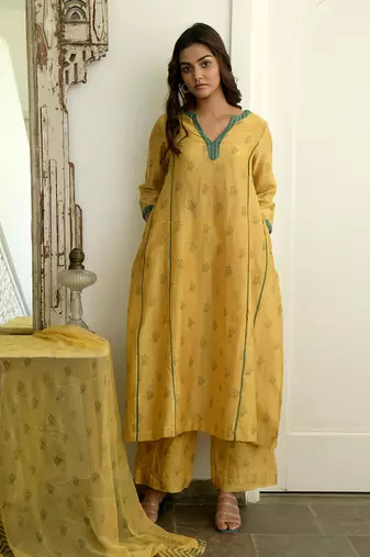 Mustard & Cinnamon Kurta Set