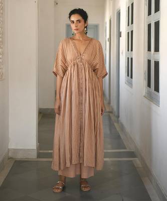 Ivory & Gold Kaftan Set 1
