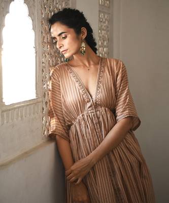 Ivory & Gold Kaftan Set 4