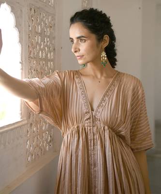 Ivory & Gold Kaftan Set 5