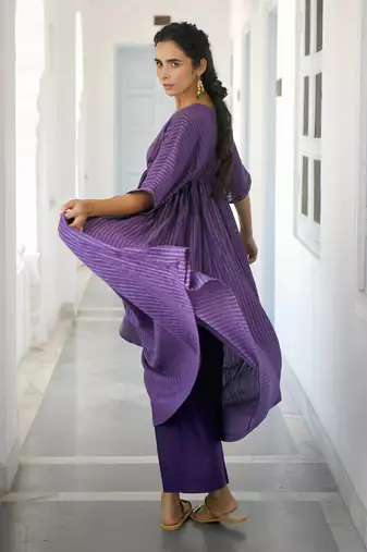 Dazzling Violet Kaftan set
