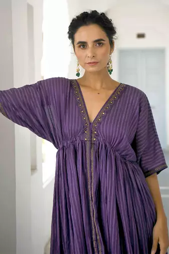 Dazzling Violet Kaftan set