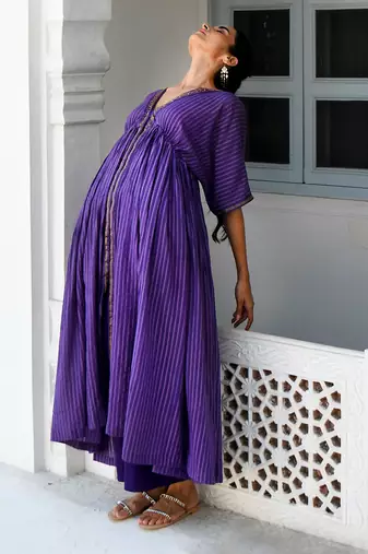 Dazzling Violet Kaftan set