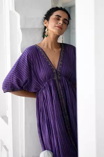 Dazzling Violet Kaftan set