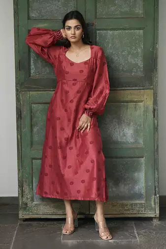 Burnt Sangria dress