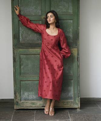 Burnt Sangria dress 3