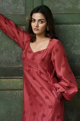 Burnt Sangria dress