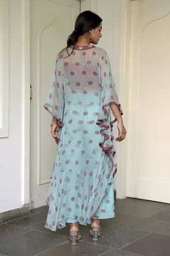 Green Horizon Kaftan Set