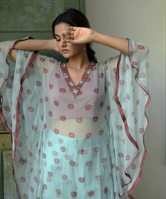 Green Horizon Kaftan Set 3