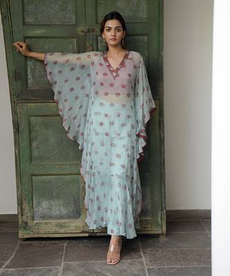 Green Horizon Kaftan Set 4