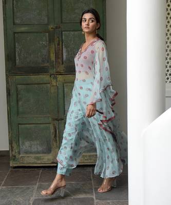 Green Horizon Kaftan Set 5