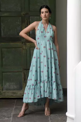Pacific horizon halter neck dress