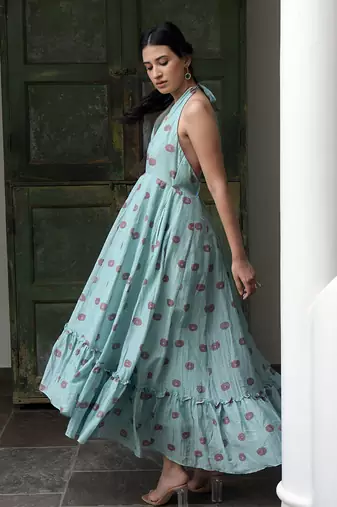 Pacific horizon halter neck dress